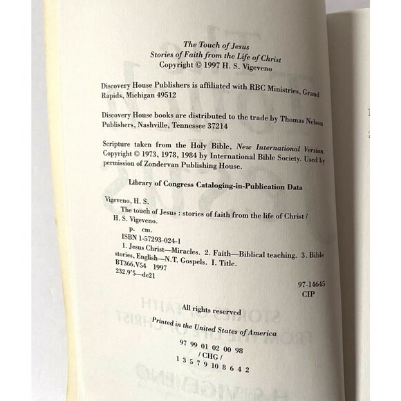 The Touch of Jesus by H S Vigeveno Stories Of Faith Paperback Book 1997 - Picture 6 of 14